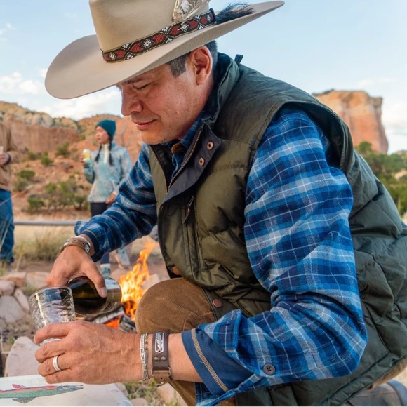 NWT Men’s Blue Grey Plaid ORVIS Long Sleeve Button Down Perfect Flannel Shirt - Picture 4 of 10